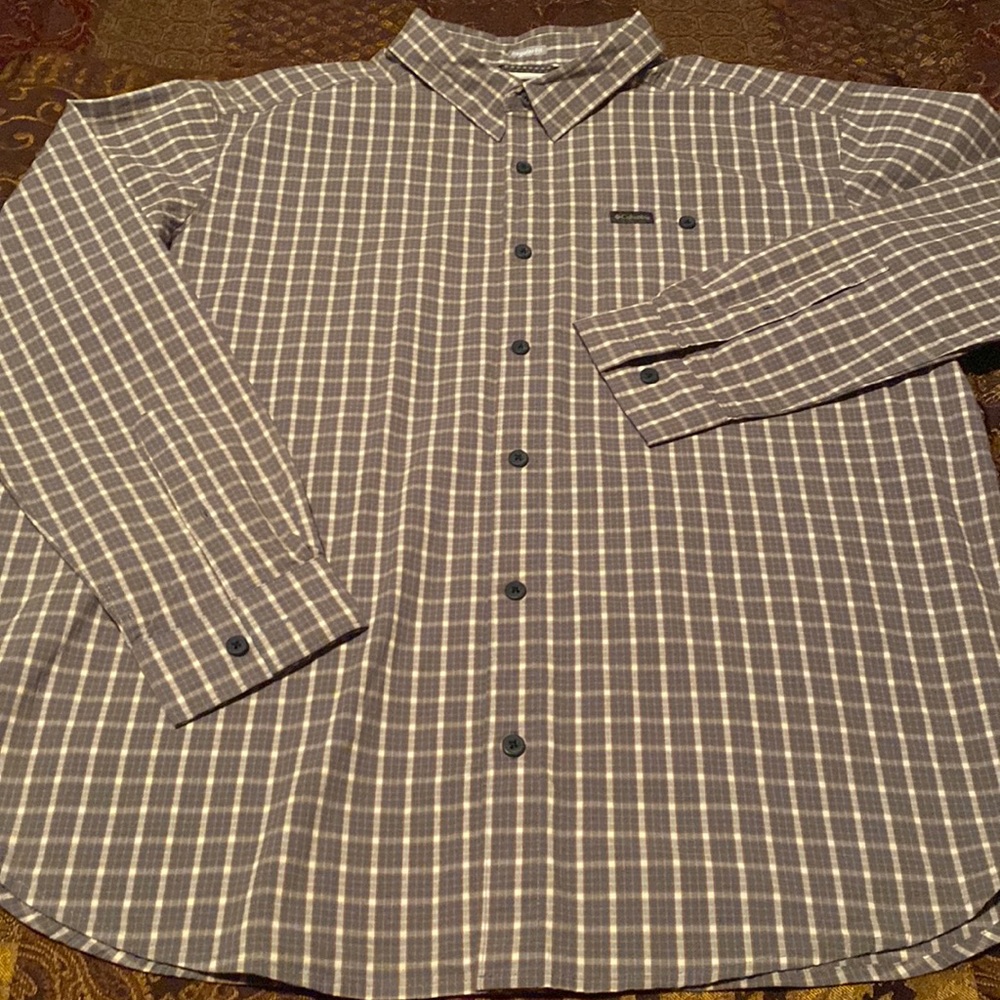 Columbia Full Button Down Micro Plaid - image 1